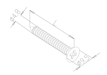 Screws (20No.) - Model 9170 CAD Drawing